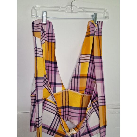 Paper + Tee Junior's  Halter Top Plus Sized Summer Boho Plaid Country NWT 2X - Picture 6 of 9